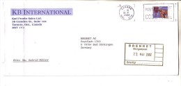 GOOD CANADA Postal Cover To GERMANY 2002 - Good Stamped: Sculpture - Brieven En Documenten