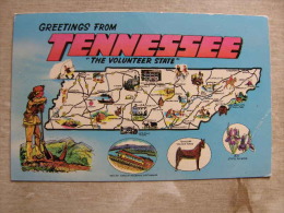 USA  Tennessee -  Map  Carte      D105724 - Altri & Non Classificati