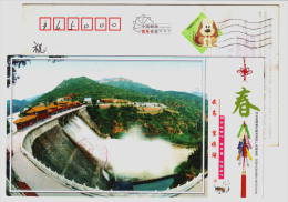 Dam Water Discharge,hydro Power Station,China 2006 Wu'an Jingnianghu Lake Reservoir Hydropower Plant Pre-stamped Card - Agua