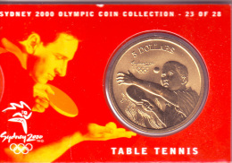 AUSTRALIA $5 OLYMPIC GAMES SYDNEY TABLE TENNIS 2000 UNC - 5 Dollars