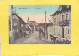 CPA Couleur -  67 - HOCHFELDEN - Kirchgasse - Hotel  Léo Humbrecht  -  Attelage - Hochfelden