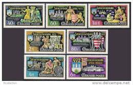 Magyar Posta Hungary 1972 Millennium Of The Town Of Szekesfehervar 750Y History Geography Stamp MNH Michel 2782-2788 - Neufs