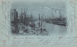 AK Gruss Aus Duisburg Hafen Gelaufen Meiderich 15.2.98 - Duisburg