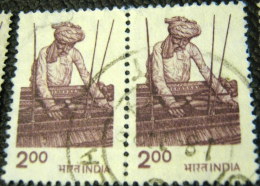 India 1979 Weaving Handloom 2.00 X2 - Used - Usati