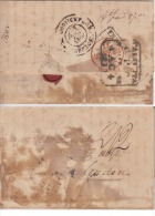 India 1831  Disinfected ..Fumigated Cover Calcutta To Gorakhpur # 49284 Indien Inde - ...-1852 Préphilatélie