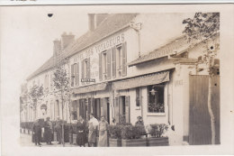 PONTCHARTRAIN : Devanture De L' Hôtel Du Cheval Blanc (MOREL)  Route De Brest - Superbe Carte Photo ! - Sonstige & Ohne Zuordnung