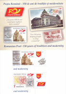 ROMANIA 2012 ARHITECTURE ROMANIAN POST,FULL SET + TABS + BLOCK,** MNH - Unused Stamps