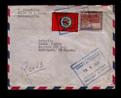 Colombia Tabacco Tabak Tabac Tabaco Fields Registered Cover Spain España Sp2296 - Tabak