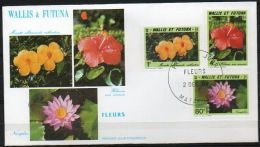 Wallis Et Futuna 1991 420-22 FDC - Flore Wallisienne - Fleurs - Monette - Hibiscus - Nénuphar - FDC