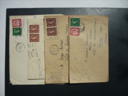 4 Covers / Enveloppes 1956 Paddington, Wailingford, Henley, Wargrave --> Toulon, Affr. 4d YT 264, 266 Et 265 - Briefe U. Dokumente