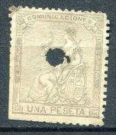 ESPAGNE - Y&T 137 Avec Perforation Télégraphique - Telegraph