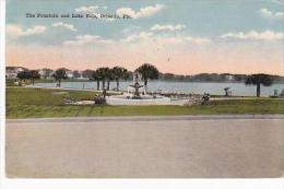 Florida Orlando The Fountain And Lake Eola 1917 - Orlando