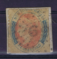 Australia: NSW 1856, Mi 20  Used On Paper, Registered Letter Stamp, Cancel 6 - Gebruikt