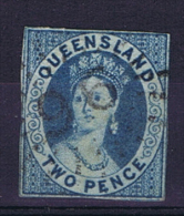 Australia: Queensland: 1860 Mi 2, SG 2 , Cat Value 2400 Euro, Cancel 96 Maryborough, Nice Centered - Oblitérés