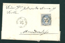 Spain 1871 EDIFIL 107 Almendralejo Badajoz - Lettres & Documents
