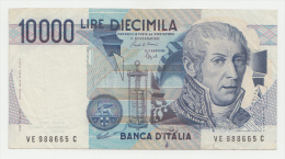 Italy 10000 Lire 1984 VF++ (w/ 1 Border Split) P 112b - 10000 Liras