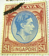 Singapore 1948 King George VI $1 - Used - Singapore (...-1959)