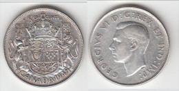 **** CANADA  - 50 CENTS 1945 GEORGIUS VI - SILVER - ARGENT **** EN ACHAT IMMEDIAT !!! - Canada