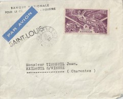 Saint - Louis    Sénégal  AOF LETTRE  Par Avion Vers La Charente - Cartas & Documentos