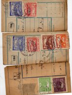 Czechoslovakia Hradcany & Postage Due On Parcel Cut 3pc Cencels Lot #628 - Lettres & Documents