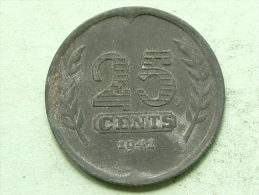 1941 - 25 CENTS / KM 174 ( Uncleaned Coin / For Grade, Please See Photo ) !! - 25 Cent