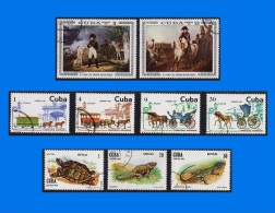 CU 0001-0001, Collection Of 9 CTO Stamps In Different Themes - Collezioni & Lotti