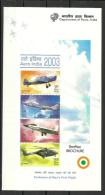 INDIA, 2003, Aero India 2003, Bangalore Centenary Year Of Man´s First Flight, , Folder, Brochure - Brieven En Documenten