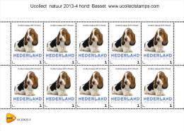 Nederland 2013-4  Ucollect Natuur Basset Hond-chien Vel-feuillet-sheetlet  Postfris/mnh/sans Charniere - Neufs