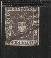 ANTICHI STATI ASI : TOSCANA 1860 GOVERNO PROVVISORIO CENTESIMI 10 BRUNO ANNULLATO USED - Toscane