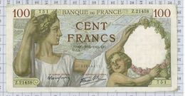 100 Francs Sully, Fayette N° 26/51, état TTB - 100 F 1939-1942 ''Sully''