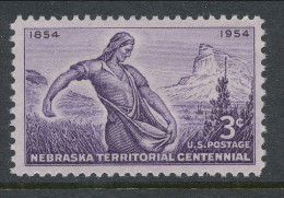 USA 1954 Scott  # 1060. Nebraska Territory Issue, MNH (**) - Unused Stamps