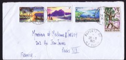 1963  Lettre Pour La France Pêcheur Yv 12, Paysages Yv 30, 31, 32 - Briefe U. Dokumente