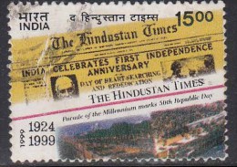 India Used 1999, The Hindustan Times, Journalism  (image Sample) - Used Stamps