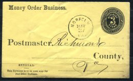 1376 - USA - Dienstmarken-Ganzsachen-Umschlag (B 28 A ??)-Service Stationery Cover (Money Order Business)from Norfolk,VA - 1921-40