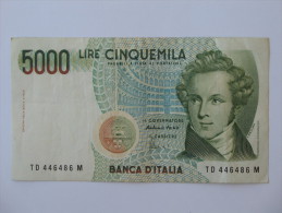 5000 LIRE - Cinquemila - ITALIE  - Banca D´Italia 1985. - 5000 Lire