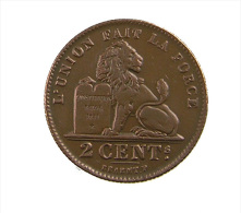 Belgique -  2 Cent. - 1912 - Cuivre - TTB - 2 Cent