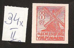 Mecklenburg - Vorpommern Nr. 34 X Mit Plattenfehler II - Postfrisch - Mint