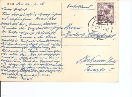 Yougoslavie ( Carte Postale De 1955 De RAB Vers L'Allemagne à Voirà - Lettres & Documents