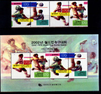 Corea Del Sur 1998 YT 1807-10, BF525 **  Preambulo De La Copa Mundial De Fútbol. Jugadores. - 2002 – Zuid-Korea / Japan