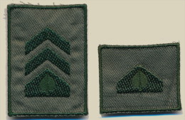 SLOVENIA, SLOVENIAN ARMY RANK FOR COMBAT UNIFORM, SPECIAL UNIT MORIS, LOT OF 2, RARE!!! - Uniforms