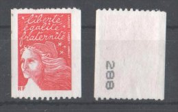 France - Marianne De Luquet - Jumelet - Marianne Du 14 Juillet - TVP Issu De Roulette - N° Au Dos à Gauche - NSG. - Coil Stamps