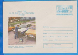 Police Check Technical Condition Of Cars, Auto Dacia - Renault ROMANIA POSTAL STATIONERY COVER - Policia – Guardia Civil