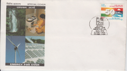 India  1998   Water  Wood Fuel  Water  Windmill  Energy For Ever  Special Cover  # 49773 - Agua