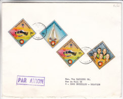 Espace -Apollo -  Fusée - Drapeaux - Astraunotes - Burundi   - Lettre De 1975 ° - Gebruikt