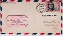 USA -1930  - POSTE AERIENNE - ENVELOPPE AIRMAIL De  KEARNEY ( NEBRASKA )   - DEDICATION MUNICIPAL AIRPORT - 1c. 1918-1940 Lettres