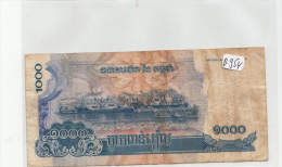 Billets - B954-  Cambodge     - Billet  1000 ( Type, Nature, Valeur, état... Voir 2 Scans) - Cambodge