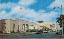 Corpus Christi TX Texas, Post Office, Street Scene, Auto, C1950s Vintage Postcard - Corpus Christi