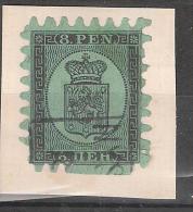 FINLANDE, Finland, 1866, Administration Russe, Yvert N° 6, 8 P Noir Sur Vert Obl, + VARIETE, Cote + 250 Euros - Usados