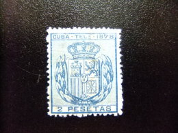 CUBA 1878 ESCUDO DE ESPAÑA  Edifil Nº 44 * MH  Yvert Nº 43 * MH SELLO DE TELEGRAFOS - Cuba (1874-1898)