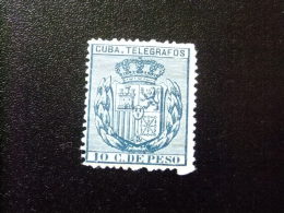 CUBA 1896 ESCUDO DE ESPAÑA  Edifil Nº 82  * MH   Yvert Nº 79 * MH SELLO DE TELEGRAFOS - Cuba (1874-1898)